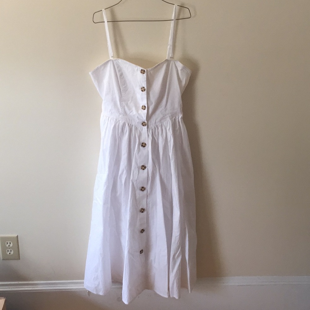 White Button-Up Dress